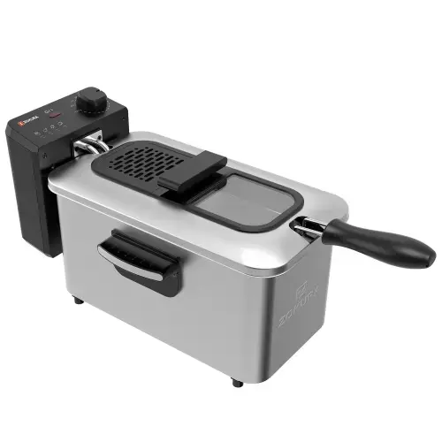 Friteuza cu filtru de ulei Zokura Z1437, 3 L, 2000 W (Argintiu)