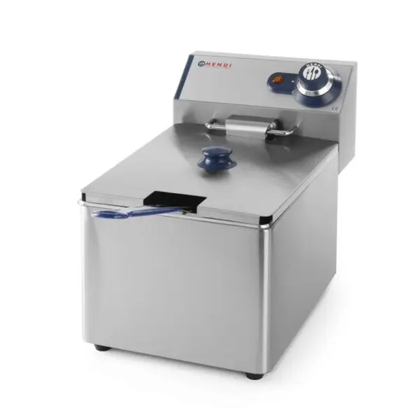 Friteuza electrica profesionala Blue LIne, 4 litri, 3000W, termostat 0-190 gr C, corp inox, Dimensiuni 22x40x29 cm