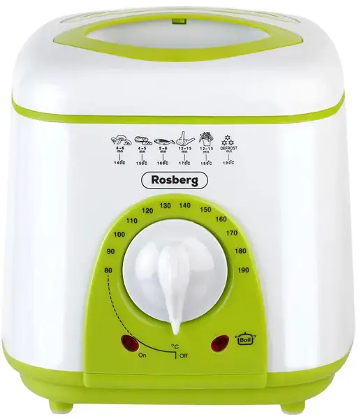 Friteuză Rosberg - R51980B, 950W, 1 l, albă/verde