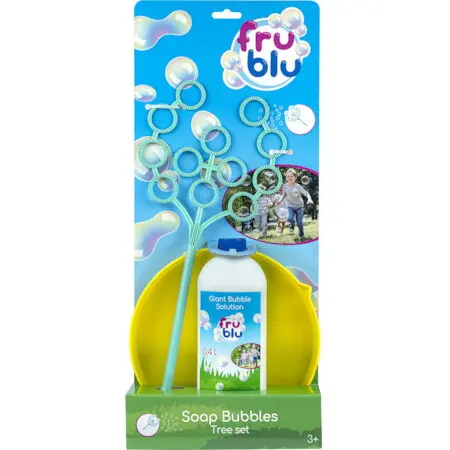 Fru Blu Set baloane de sapun Fru Blu - Tree set, cu solutie baloane 400 ml, Varsta3+, Multicolor