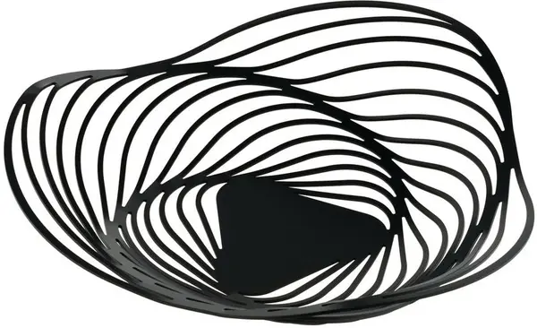 Fructiera Alessi - Trinity, 33 x 8 cm, neagră
