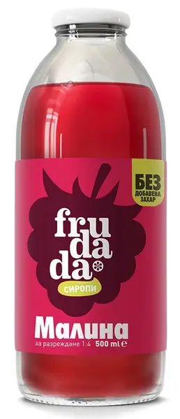 Frudada Sirop pentru dizolvare fără zahăr adăugat, zmeură, 500 ml