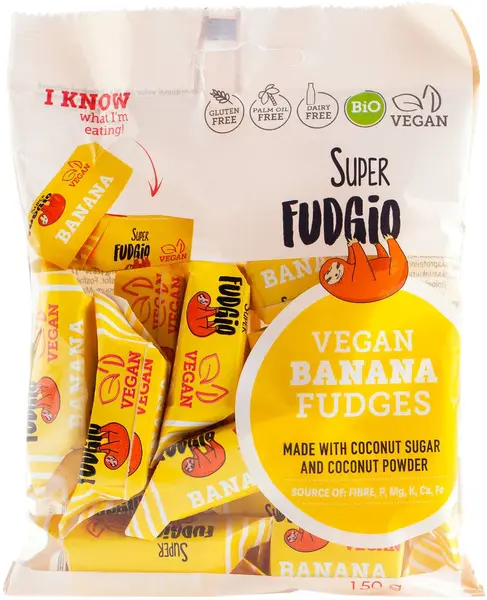 Fudgio bio vegan fără gluten, banană, 150 g, Super Fudgio