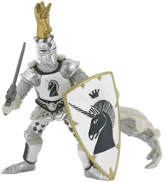 Fugurina Papo The Medieval Era – Cavalerul unicornului negru