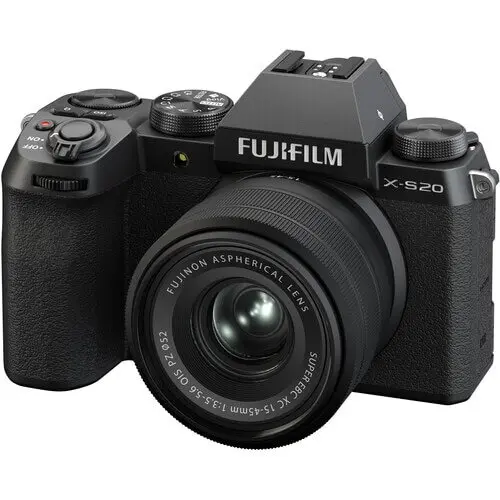 FUJIFILM Aparat foto Mirrorless Fujifilm X-S20, 26.1MP + Obiectiv XF 15-45mm, Negru