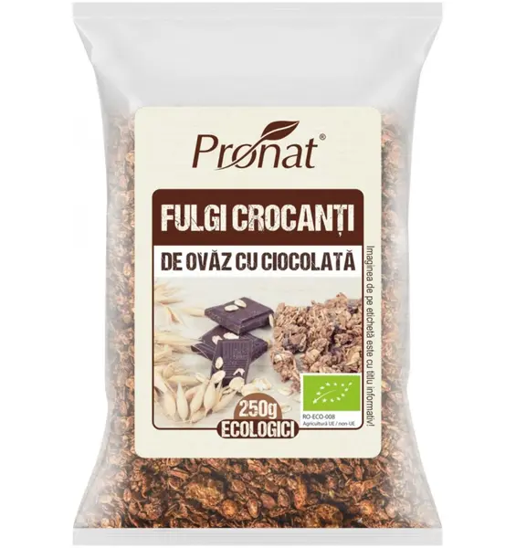 FULGI CROCANTI BIO DE OVAZ CU CIOCOLATA 250G