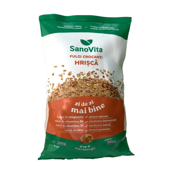 Fulgi crocanti de hrisca, 250g, SanoVita