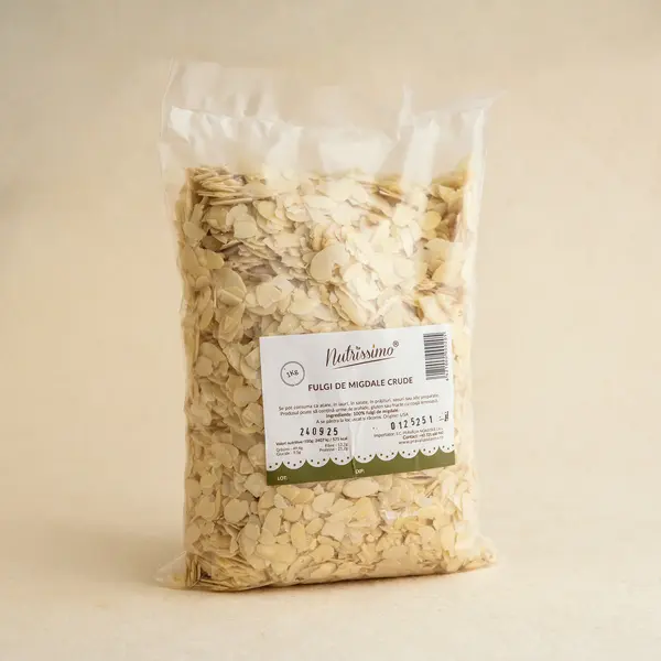 Fulgi de migdale crude PP 1kg
