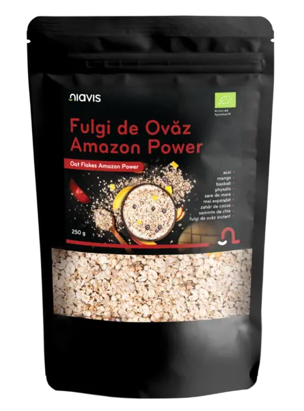 Fulgi de ovaz Amazon Power Ecologici, 250g, Niavis