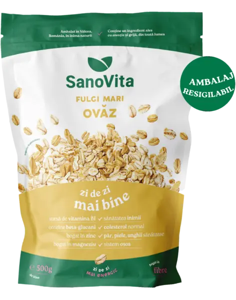 Fulgi de ovaz mari, 500g, SanoVita