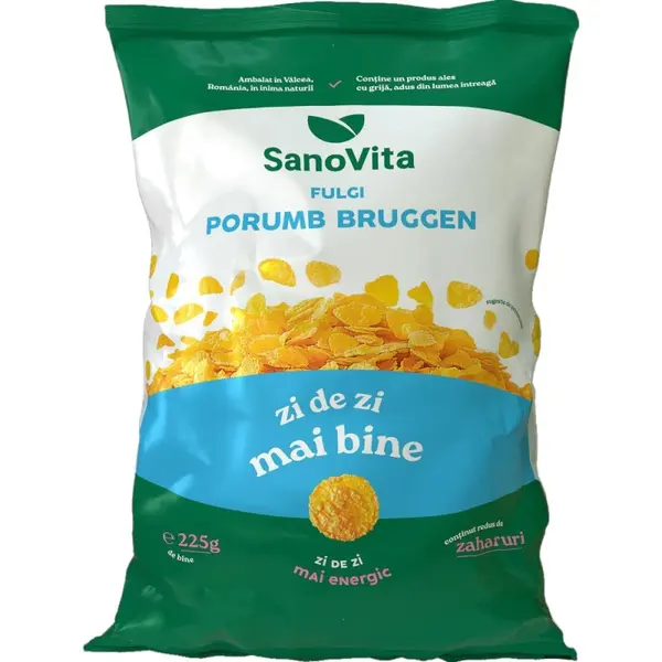 Fulgi de Porumb Bruggen, Sanovita, 225 g