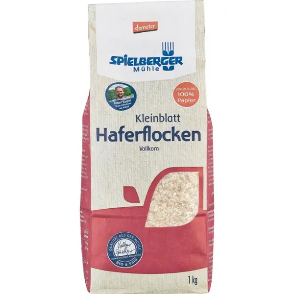 Fulgi mici de ovaz integral Demeter, eco - 1 kg