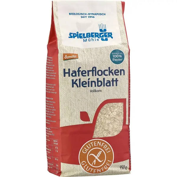 Fulgi mici de ovaz integrali fara gluten Demeter, eco - 950 g