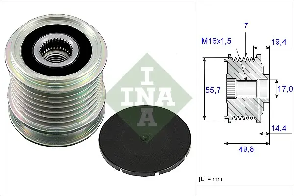 Fulie alternator MERCEDES C (CL203), C T-MODEL (S203), C T-MODEL (S204), C (W203), C (W204), CLC (CL203), CLK (A209), CLK (C209), E T-MODEL (S212), E (W212), SLK (R171) 1.6-1.8LPG