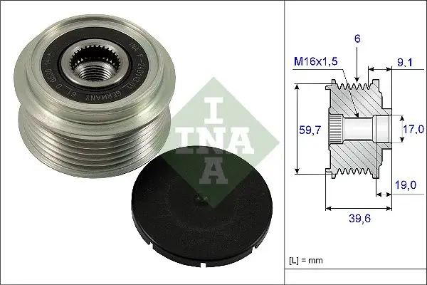 Fulie alternator OPEL ASTRA G, ASTRA H, ASTRA H GTC, COMBO, COMBO TOUR, CORSA C, CORSA D, MERIVA A, ZAFIRA B 1.7D dupa 2003