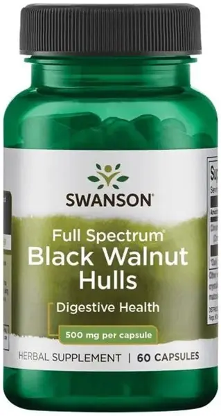 Full Spectrum Black Walnut Hulls, 500 mg, 60 capsule, Swanson