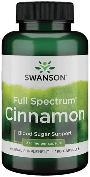 Full Spectrum Cinnamon, 375 mg, 180 capsule, Swanson