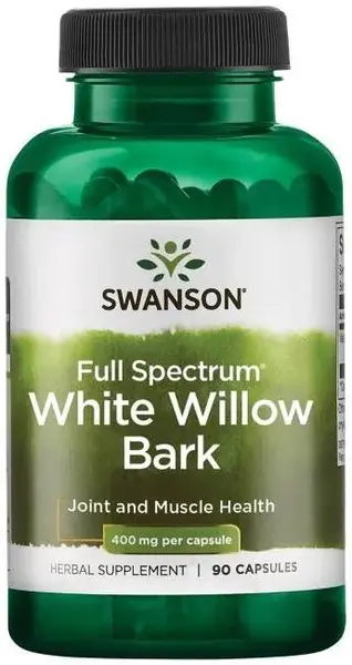 Full Spectrum White Willow Bark, 400 mg, 90 capsule, Swanson