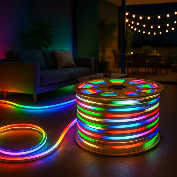 Furtun 100m Banda LED Neon tip Rola, Flexibil, Alb rece/Alb cald/Verde si Multicolor