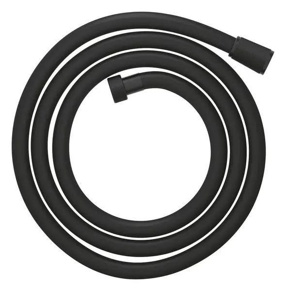 Furtun de dus Grohe SilverFlex 28388KF1, universal, 1/2 inch x 1/2 inch, 1.75 m, anti-indoire, mat, Negru
