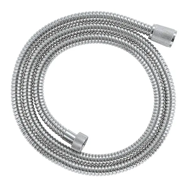 Furtun dus Grohe MetalFlex 28105001, 1/2 inch x 1/2 inch, 1.5 m, anti-rasucire, metalic, Crom