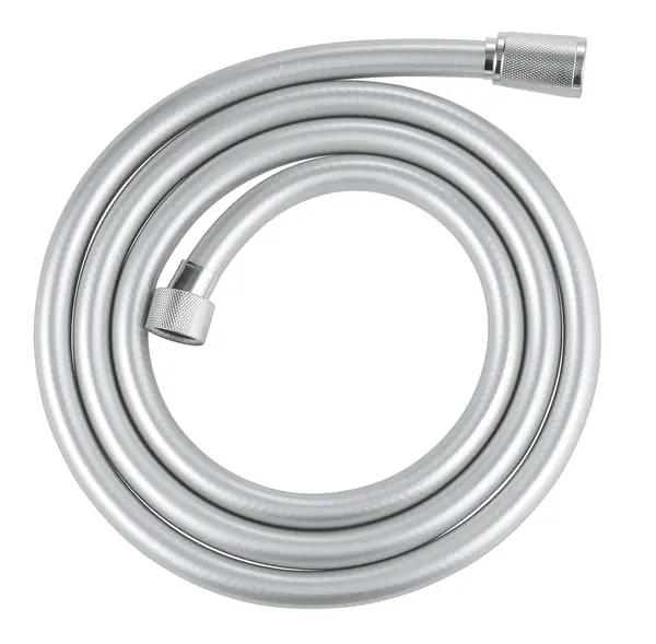 Furtun dus Grohe SilverFlex 28388001, 1/2 inch x 1/2 inch, universal, 1.75 m, anti-rasucire, cauciuc profesional, Crom