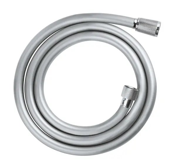 Furtun dus Grohe Vitalio Flex 28741002, 1/2 inch x 1/2 inch, universal, 1.5 m, anti-indoire, ornamente cromate, Crom