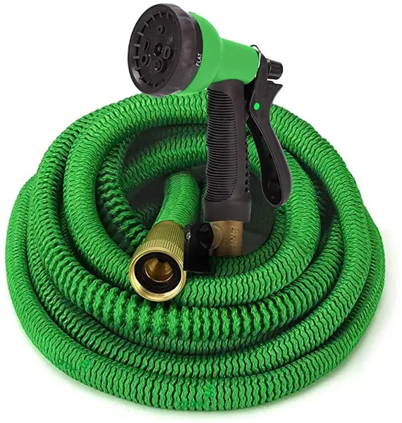Furtun extensibil pentru gradina SUPER HOSE 25 FT = 7.5m VERDE