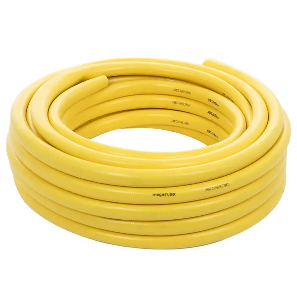 Furtun Gradina 3/4 Tol (19 mm) Aquafix Megaflex Italia, Rola 25 m, 3 straturi PVC, Galben