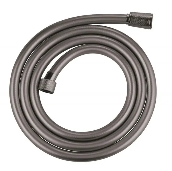Furtun Grohe Silverflex 28388A01, universal, 1.75 m, 5 bari, anti-indoire, anti-zgarieturi, prindere cromata, lucios, Grafit