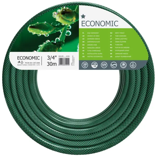 furtun pentru gradina cellfast economic, 3 straturi cu armatura, 3 4 30m, protectie uv