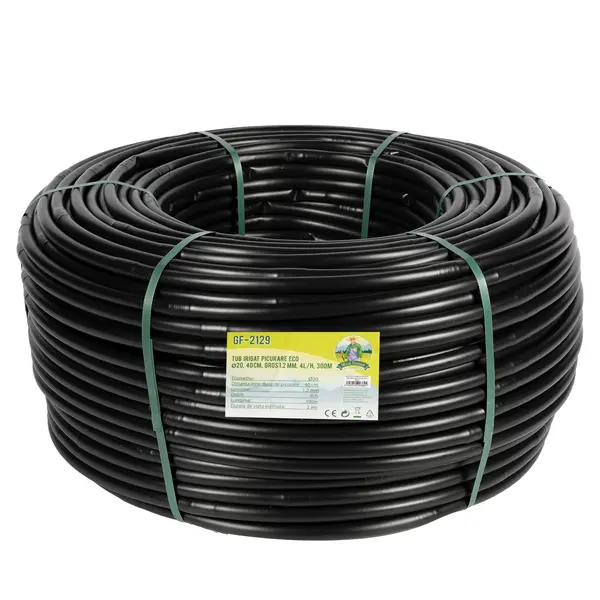 Furtun Picurare ECO Ø20, 40cm, gros1.2mm, 4l/h, 300 m, Micul Fermier GF-2129