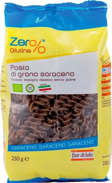 Fusilli bio din hrișcă, 250 g, Fior di Loto