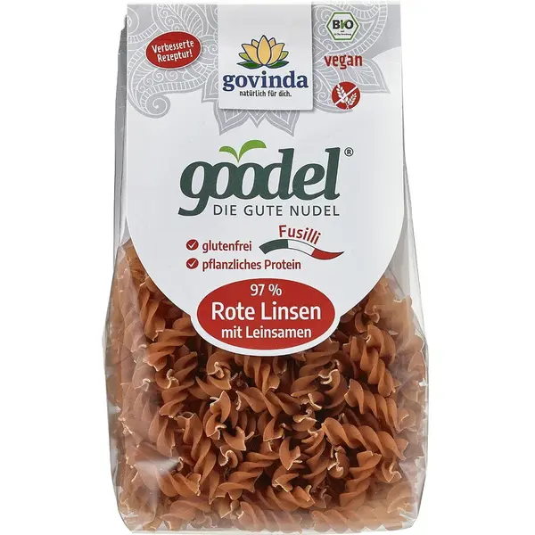 Fusilli din Linte Rosie fara Gluten Ecologice/Bio 250g
