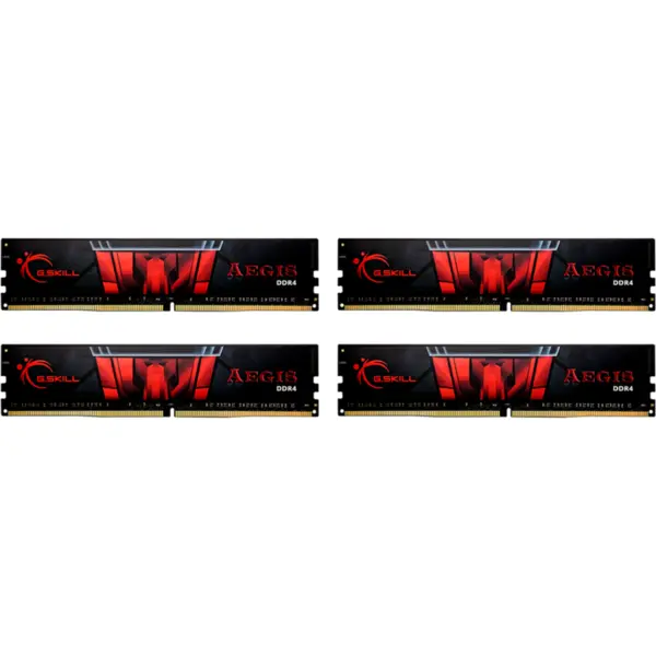 G.SKILL G.SKILL F4-3200C16Q-64GIS G.Skill Aegis DDR4 64GB (4x16GB) 3200MHz CL16 1.35V XMP 2.0