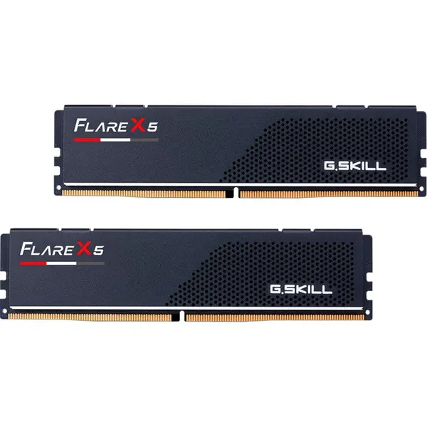 G.SKILL Kit dual memorie RAM G.Skill Flare X5, Capacitate DDR5 64GB (2x 32 GB), Frecventa 6000 MHz, CL 36, Negru