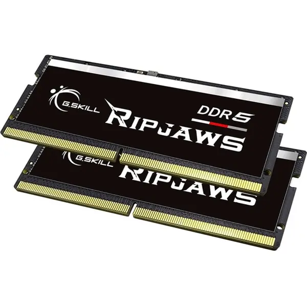 G.SKILL Kit dual memorie RAM, G.Skill Ripjaws, Capacitate DDR5 32GB (2 x 16GB), Frecventa 4800 MHz, CL 40, Negru