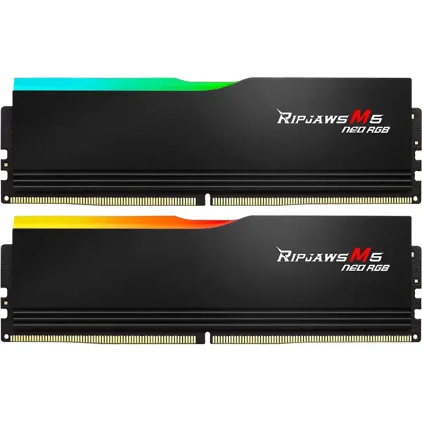 G.SKILL Kit dual Memorie RAM G.Skill Ripjaws M5 Neo RGB, Capacitate 32GB DDR5 (2x16 GB), Frecventa 6000, CL - 36, Negru