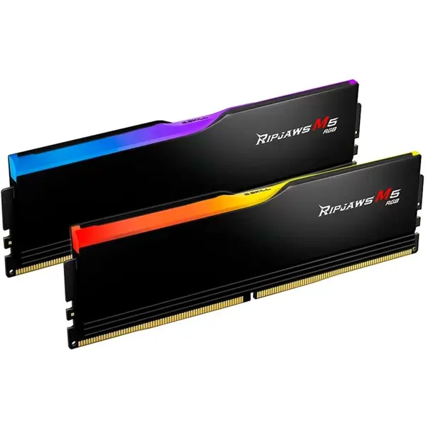 G.SKILL Kit dual memorie RAM G.Skill Ripjaws M5 RGB, Capacitate 64GB DDR5 (2x 32 GB), Frecventa 5200, CL - 40, Negru