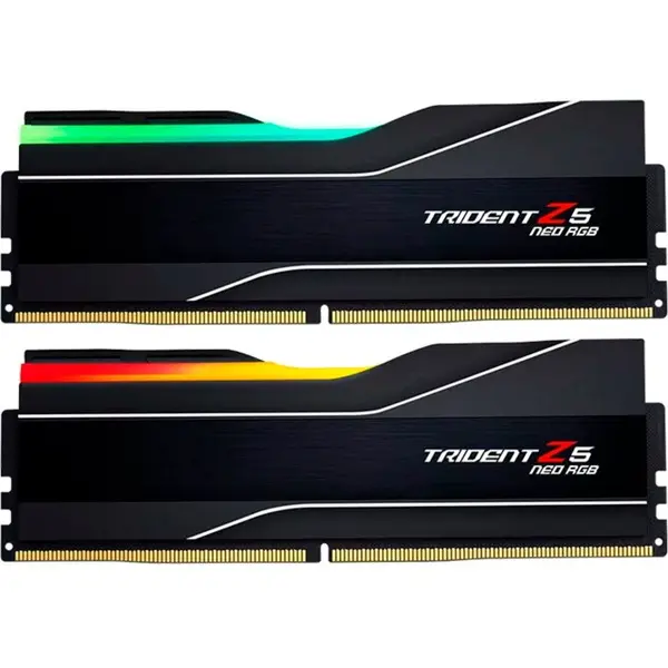G.SKILL Kit dual memorie RAM G.Skill Trident Z5 NEO RGB, Capacitate 48 GB DDR5 (2x 24 GB), Frecventa 6000 MHz, CL 40, Negru