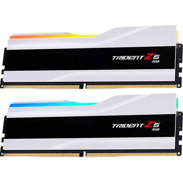 G.SKILL Kit dual memorie RAM G.Skill Trident Z5 RGB, Capacitate DDR5 64GB (2x 32 GB), Frecventa 6000 MHz, CL 36, Alb
