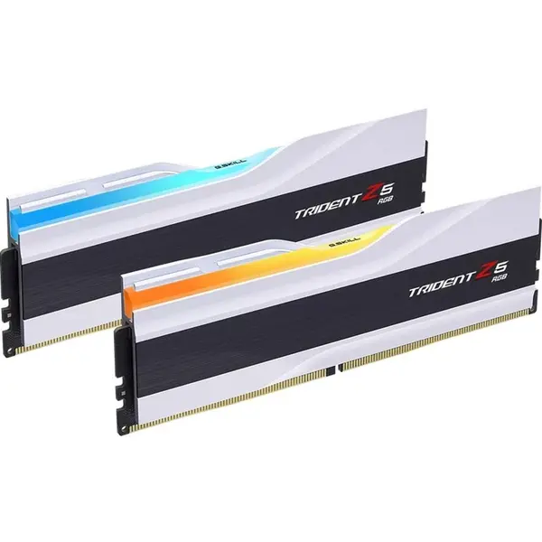 G.SKILL Kit dual memorie RAM G.Skill Trident Z5 RGB, Capacitate 64GB DDR5 (2x32GB), Frecventa 6000 MHz, CL 28, Alb