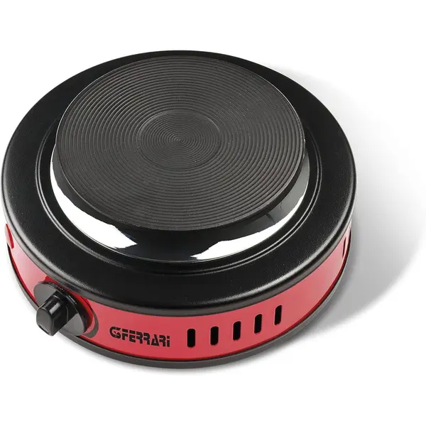 G3FERRARI Plita electrica portabila G3Ferrari G10157, 1 zona de gatit, 500 W, Control temperatura, Rosu/Negru