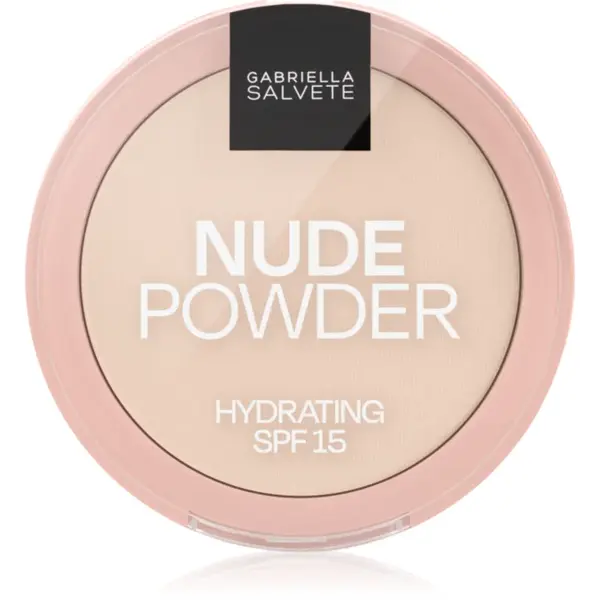 Gabriella Salvete Fixing Powder Hydrating pudră compactă SPF 15 culoare 01 Pure Nude 8 g