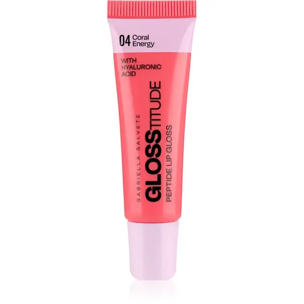 Gabriella Salvete Glosstitude Peptide Lip Gloss lip gloss hidratant culoare 04 Coral Energy 10 ml