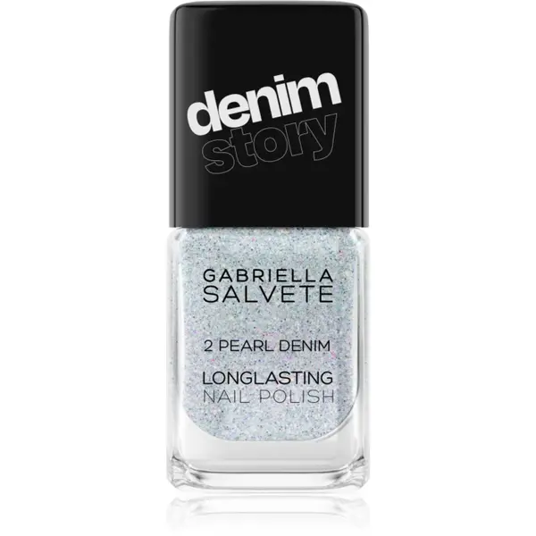 Gabriella Salvete Longlasting Enamel Denim Story lac de unghii cu rezistenta indelungata culoare 02 Pearl Denim 11 ml