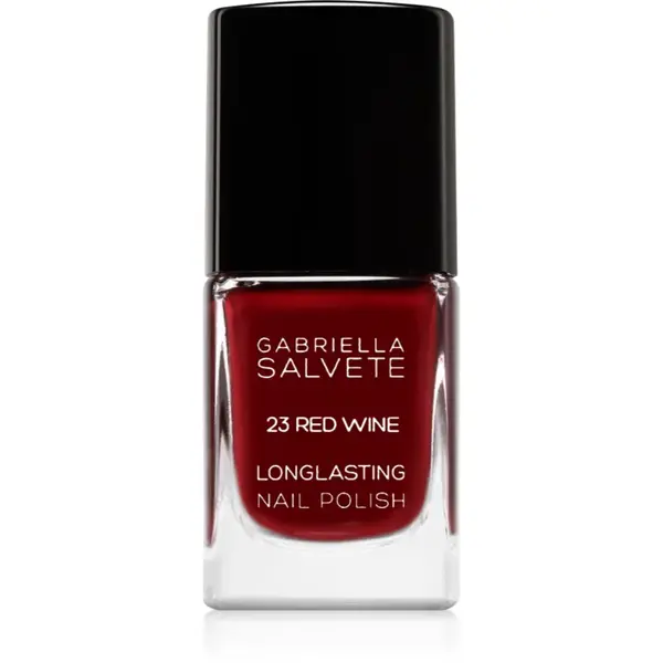 Gabriella Salvete Longlasting Enamel lac de unghii cu rezistenta indelungata lucios culoare 23 Red Wine 11 ml