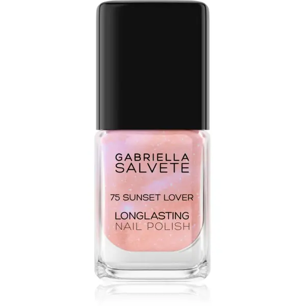 Gabriella Salvete Longlasting Enamel lac de unghii cu rezistenta indelungata cu particule stralucitoare culoare 75 Sunset Lover 11 ml