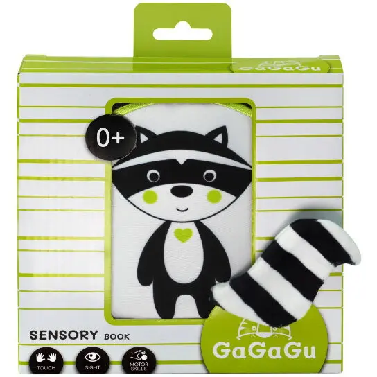 GaGaGu Carte senzoriala GaGaGu - Tails, Alb-Negru