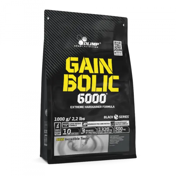 Gainer pudra proteica proteine din zer Gain Bolic 6000 Ciocolata, 1kg, Olimp Sport Nutrition
